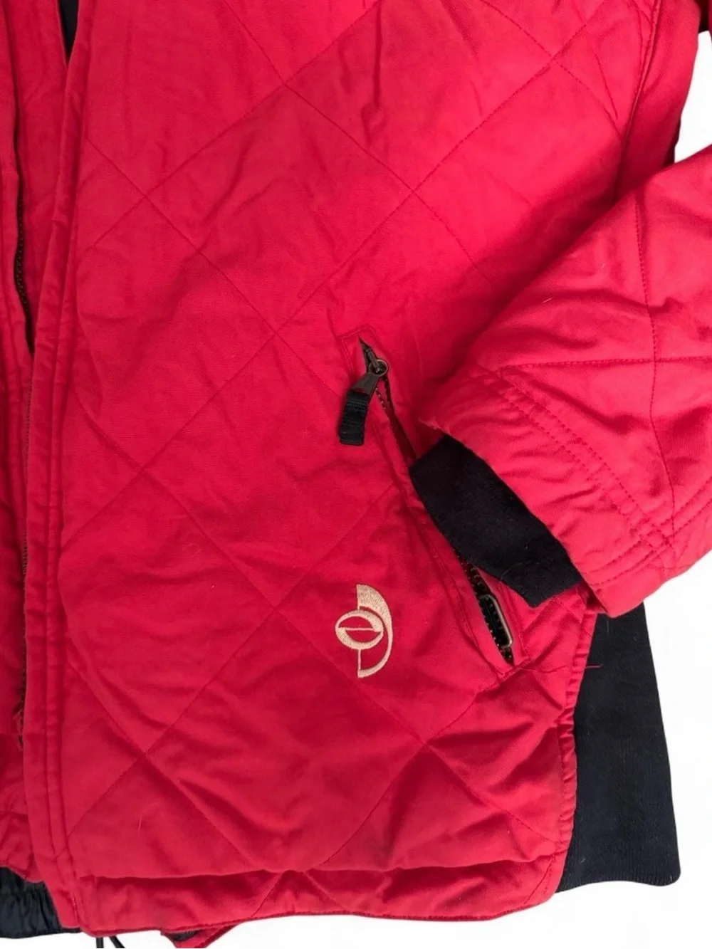 Obermeyer Red Quilted Hooded Puffer Jacket